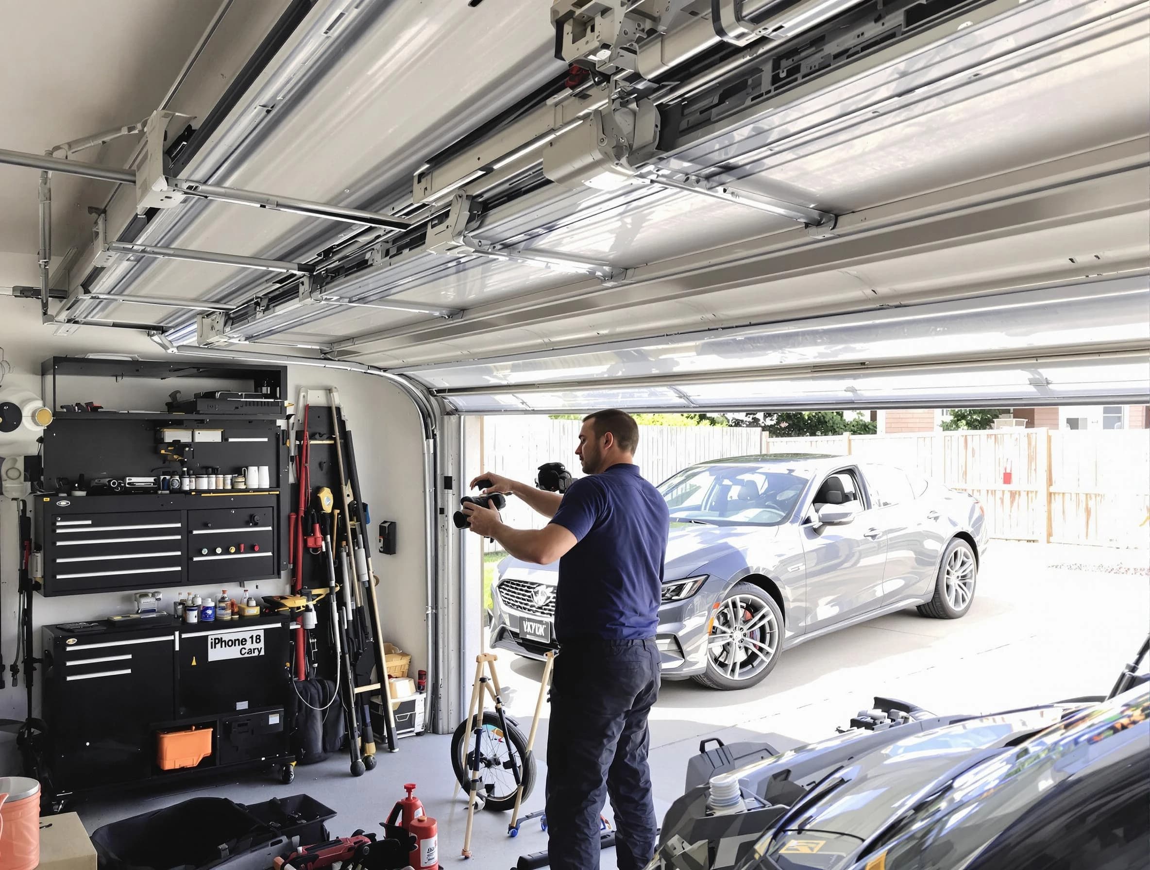 New Kensington Garage Door Repair technician fixing noisy garage door in New Kensington