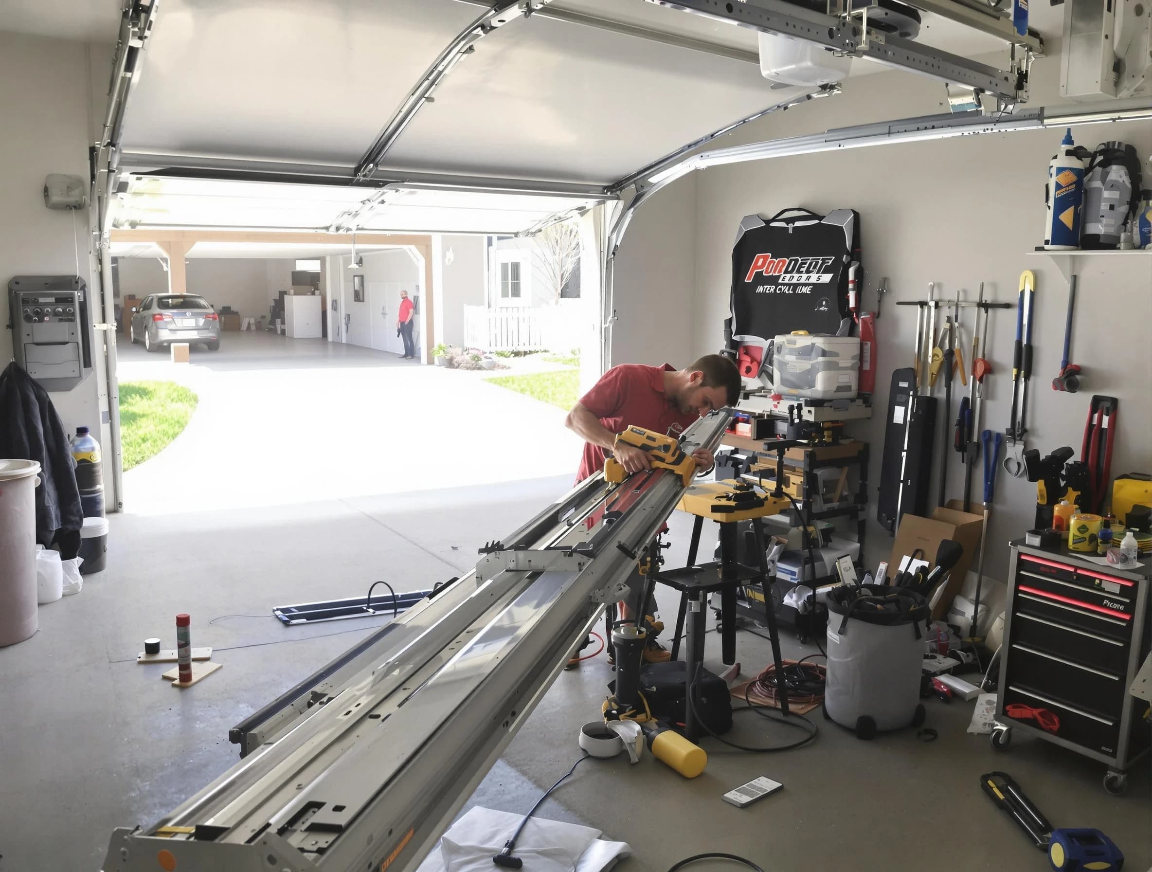 New Kensington Garage Door Repair expert performing track repair in New Kensington