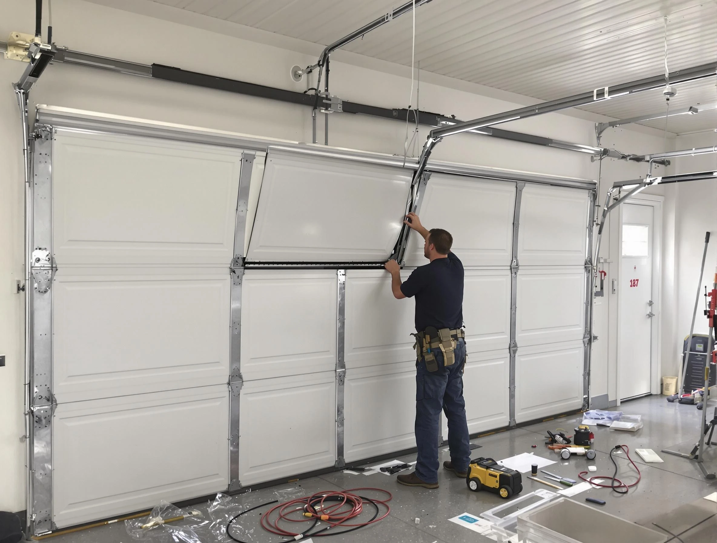 Garage Door Section Replacement in New Kensington