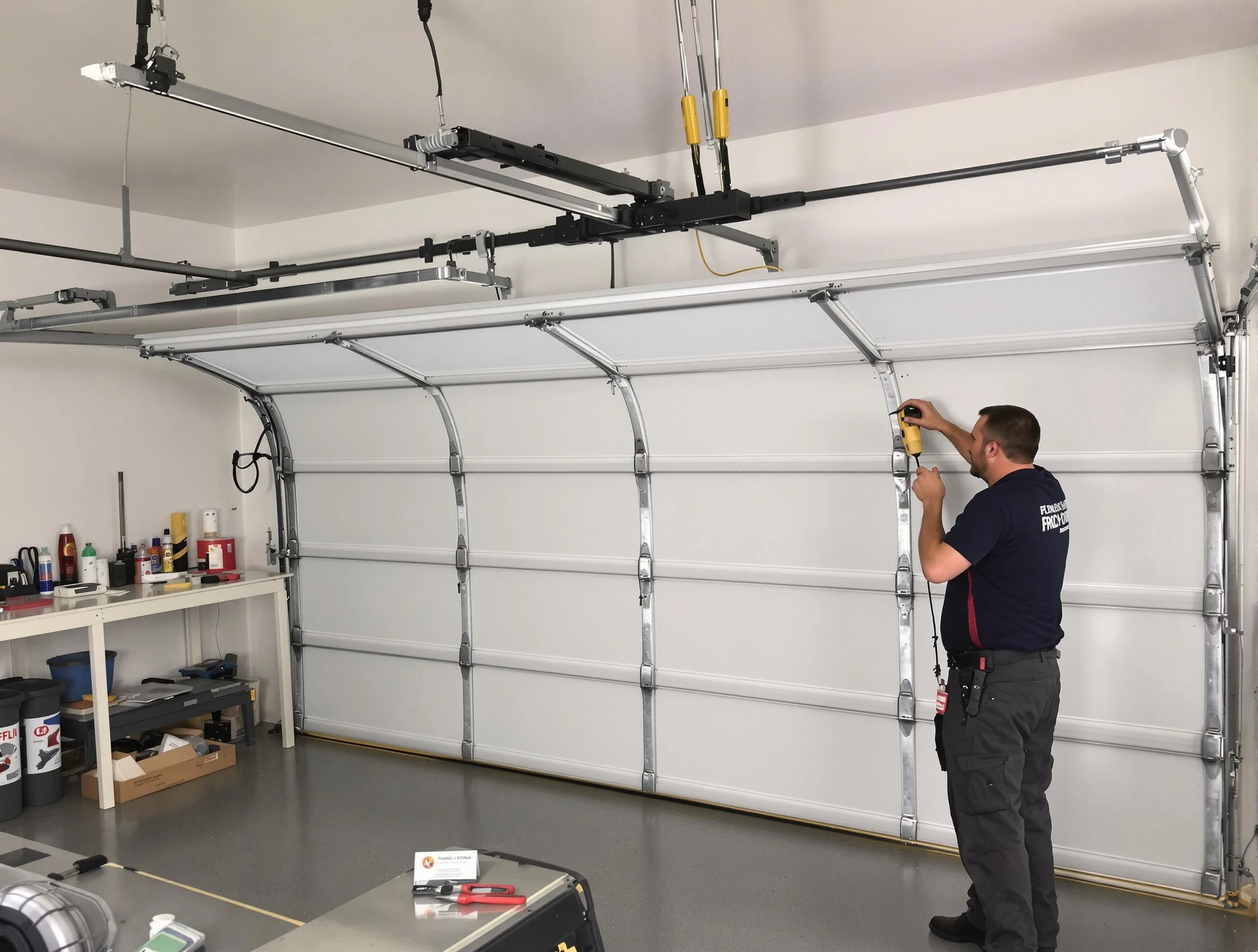 New Kensington Garage Door Repair certified technician performing overhead door system repair in New Kensington